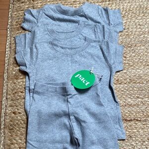 Pact Heather Gray T-Shirt and Pants Trio